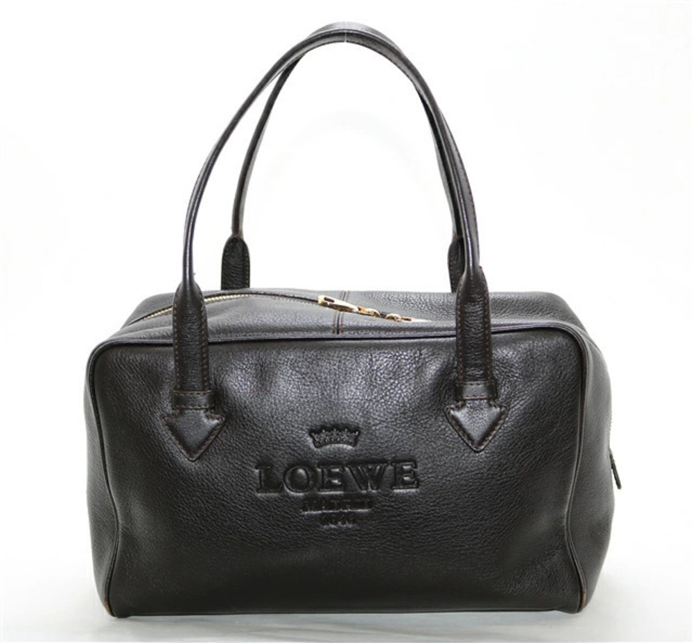 Loewe Bag Handbag Heritage Leather Dark Brown